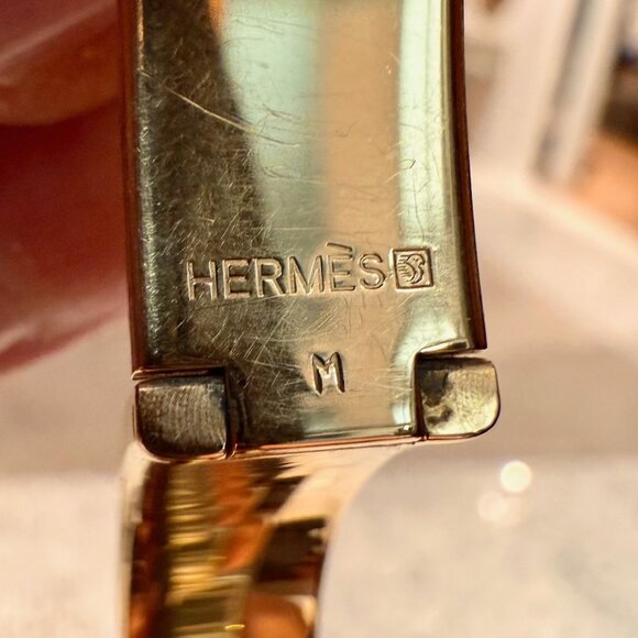 Hermès Burgundy Enamel GHW Clic H Bracelet - Picture 12 of 14
